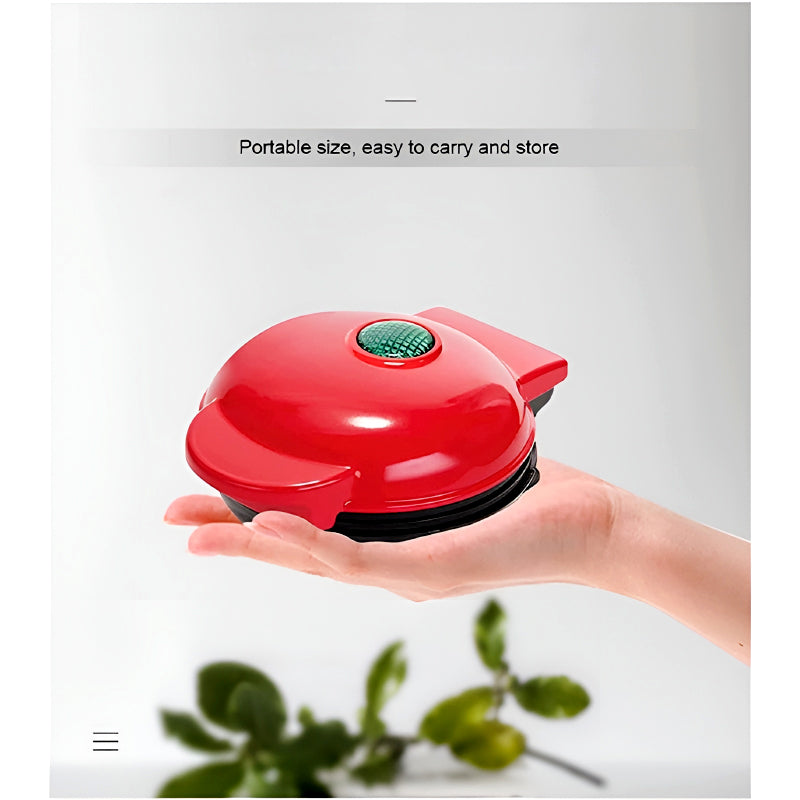 Compact 4-Inch Non-Stick 350-Watt Electric Mini Waffle Maker Machine